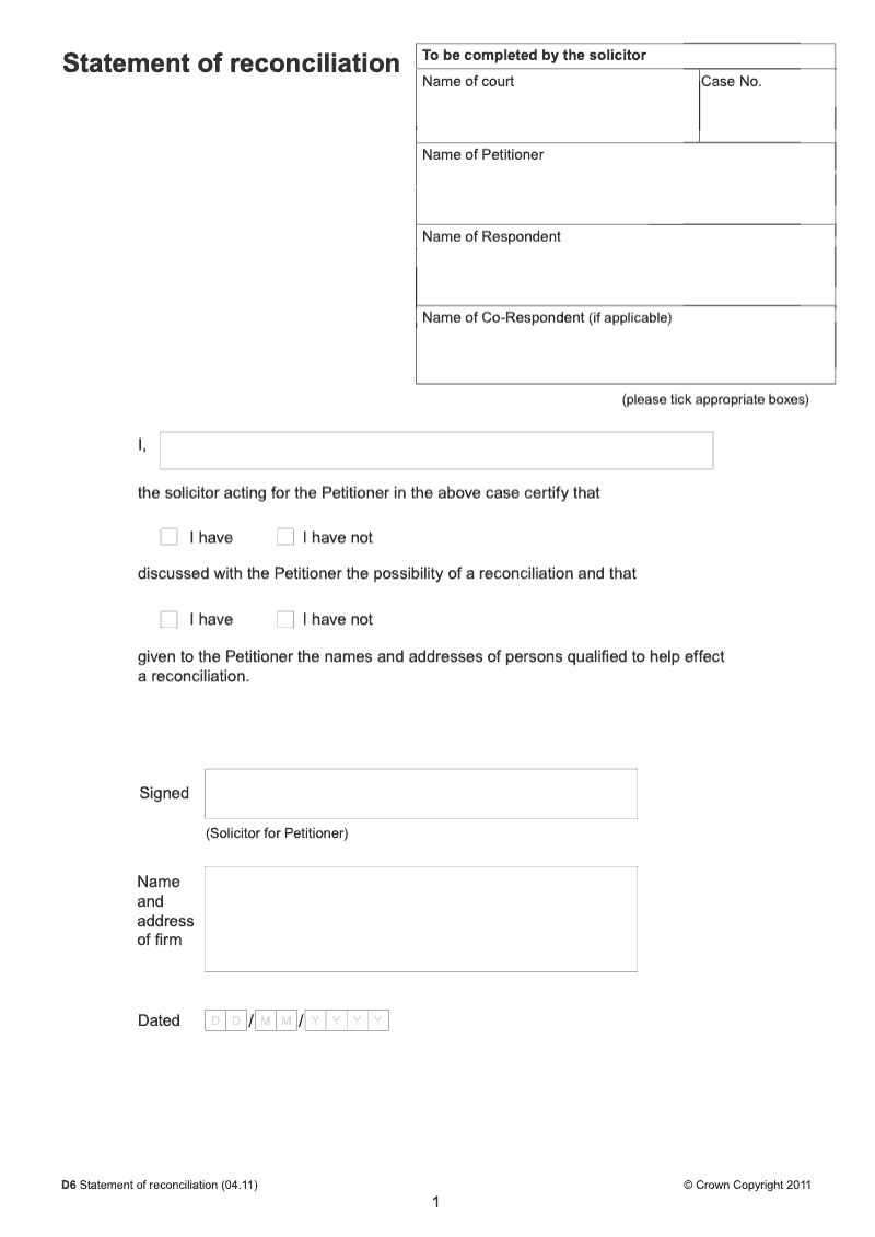 D6 PreApril 2022 Statement of reconciliation pre April 2022 version preview