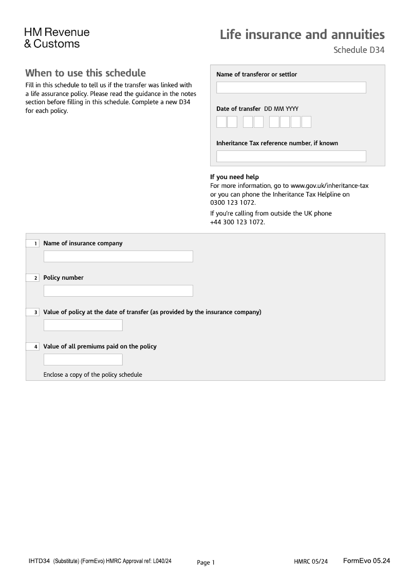 IHTD34 Life Insurance and Annuities preview