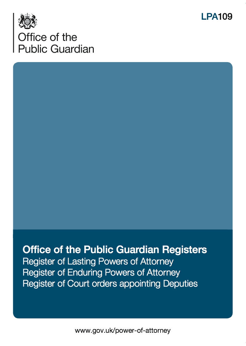 LPA109 Guidance Notes Office of the