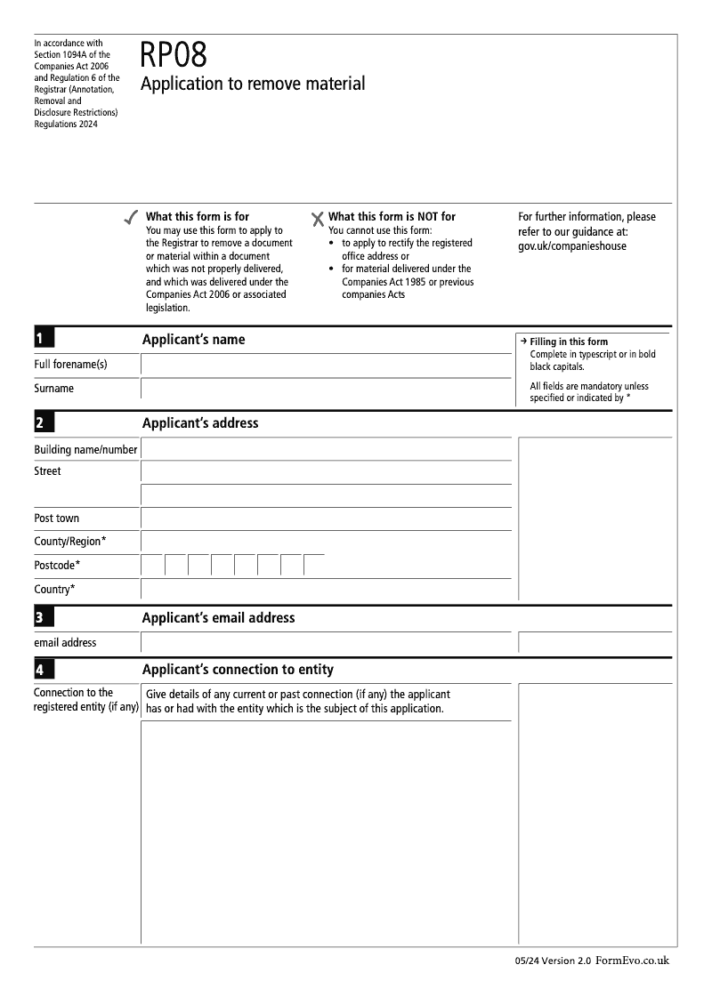 RP08 Application to remove material preview