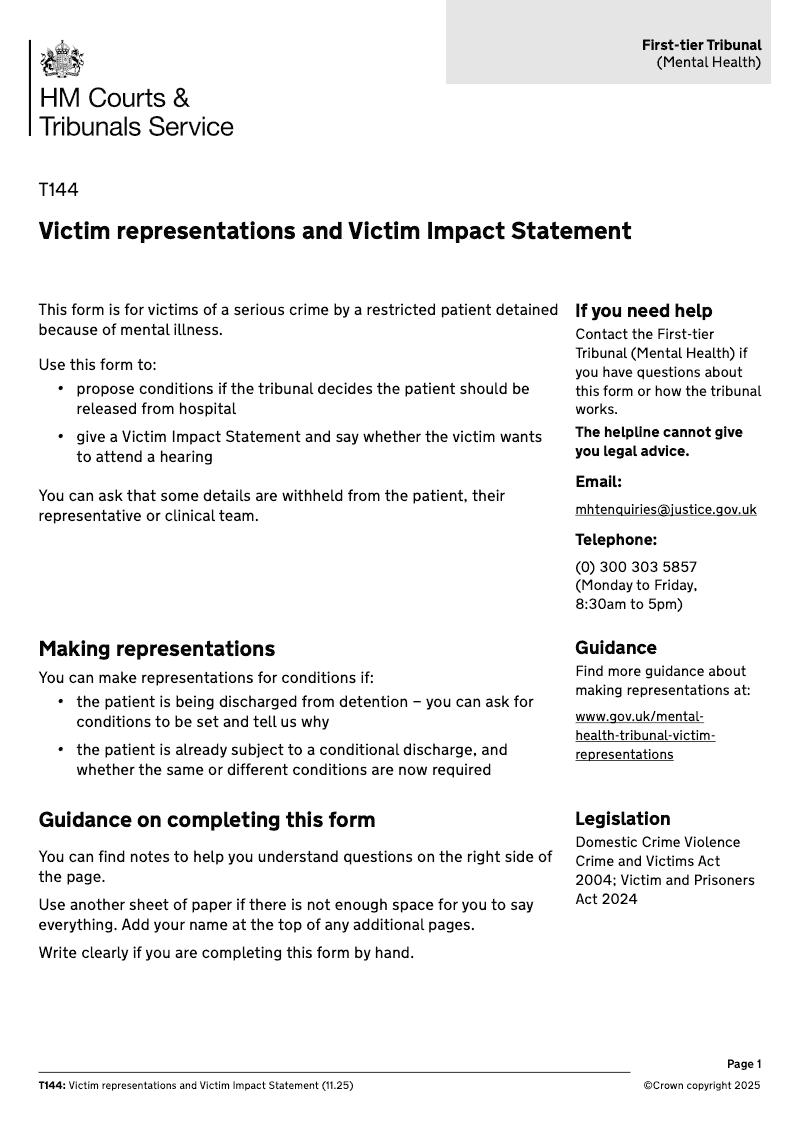 T144 Victim s representations to the Tribunal preview