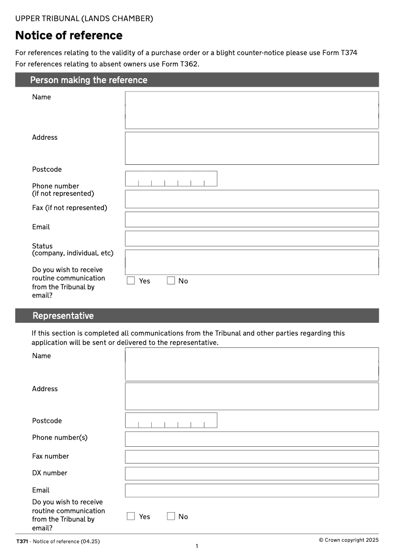 T371 Notice of reference preview